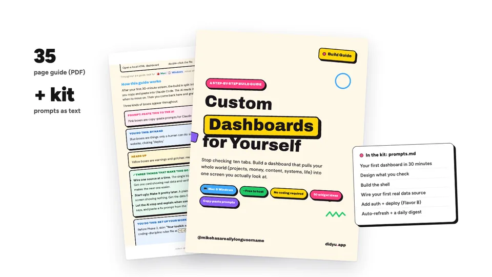 Custom Dashboards for Yourself